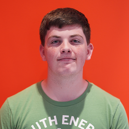 Student smiling at camera