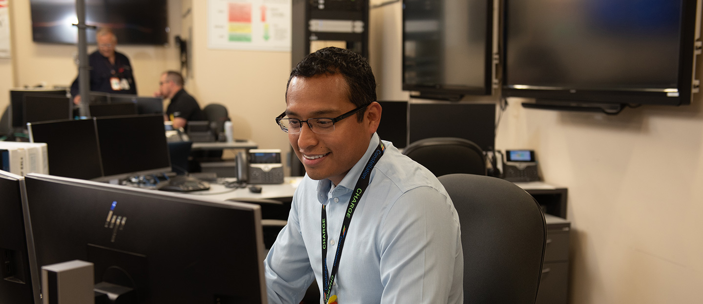 Man at a computer