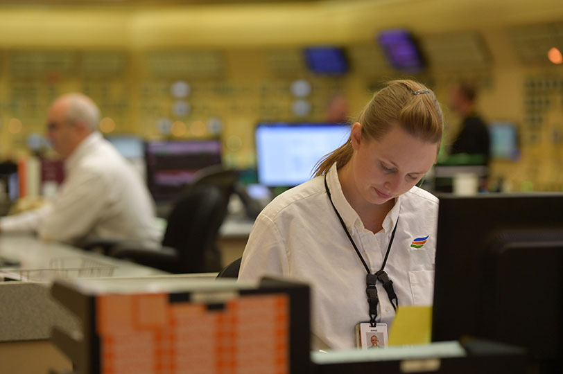Woman doing work on computer