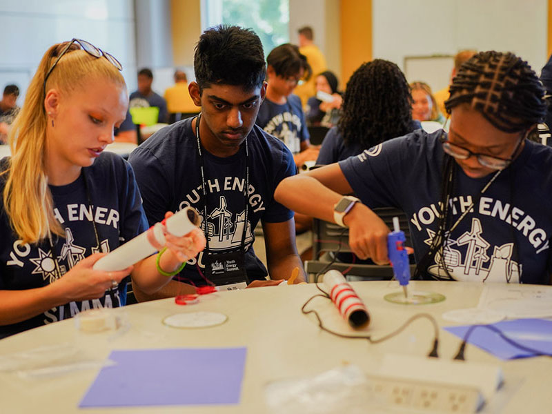 Students participating in the youth energy summit