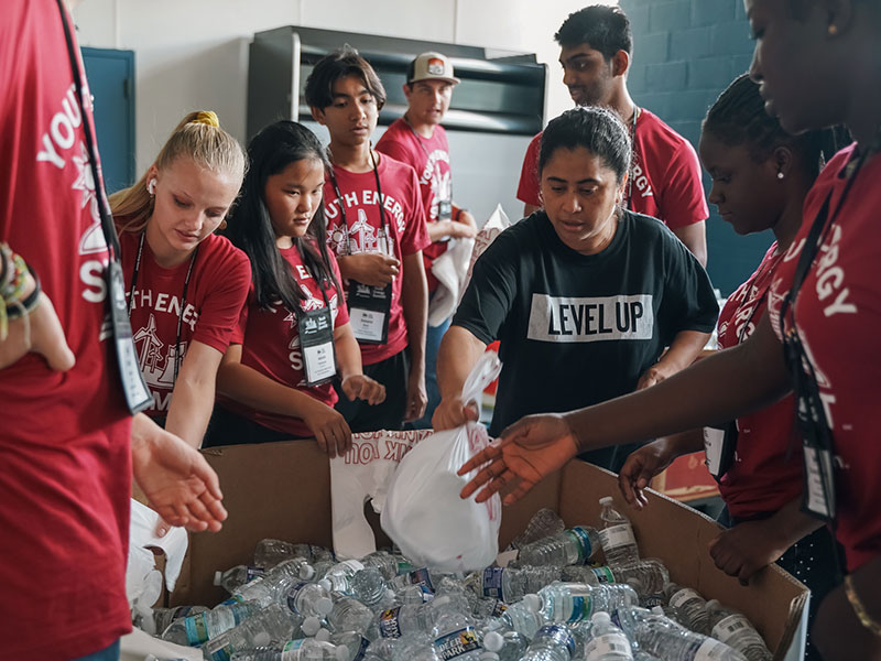 Students participating in the youth energy summit